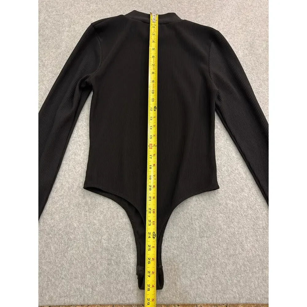 Topshop Black Ribbed Turtleneck Blouse - Picture 9 of 9